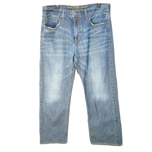 American Eagle Outfitters Mens 36x30 Durable Quality Blue Denim Jeans - Picture 1 of 10